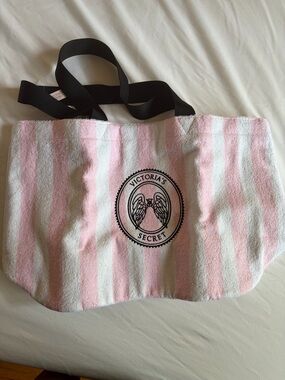 NWT Victoria's Secret Pink & White Stripe Tote Bag